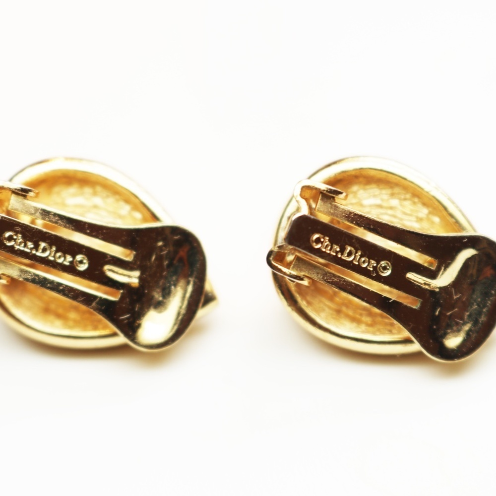 ⚜️ Vintage Christian Dior Crystal & Pearl Earrings - Picture 10 of 16